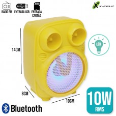 Caixa de Som Bluetooth 10W GTS-1817 X-Cell - Amarela